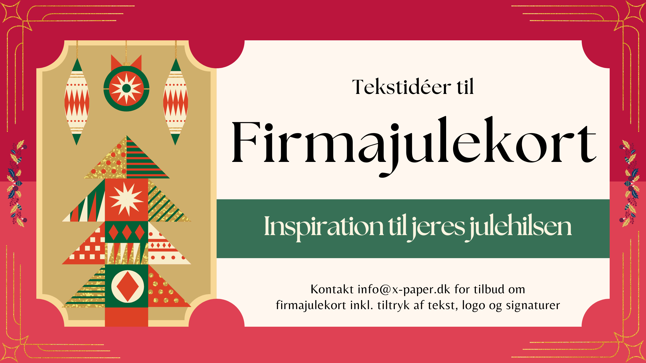 Skriv den perfekte hilsen i dine firmajulekort